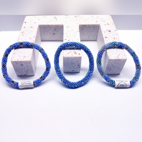 BOARDWALK -Original Roll-On® Bracelets, 7" round, made in Nepal #2 (3 pieces) - Picture 5 of 5